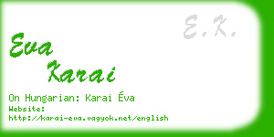 eva karai business card